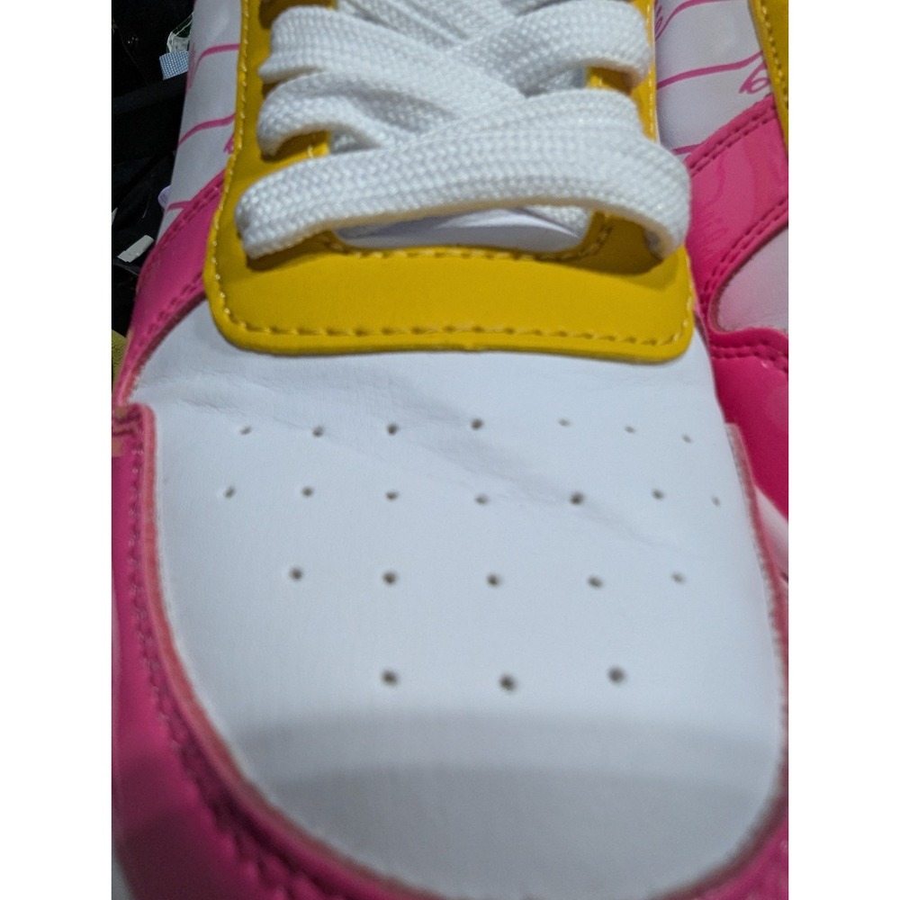 Barbie Womens Sneakers Size 8 Pink Yellow White Lace Up Y2K Barbiecore Shoes - Picture 7 of 11